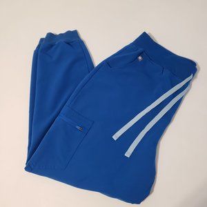 FIGS Royal Blue High Waisted Zamora Jogger Scrub Pants XL